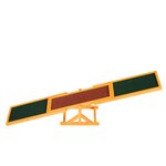 PAWHUT Agility sport pour chien bascule - bascule pour chien - équipement entrainement chien - bois sapin pré-huilé feutre bitumé antidérapant brique vert