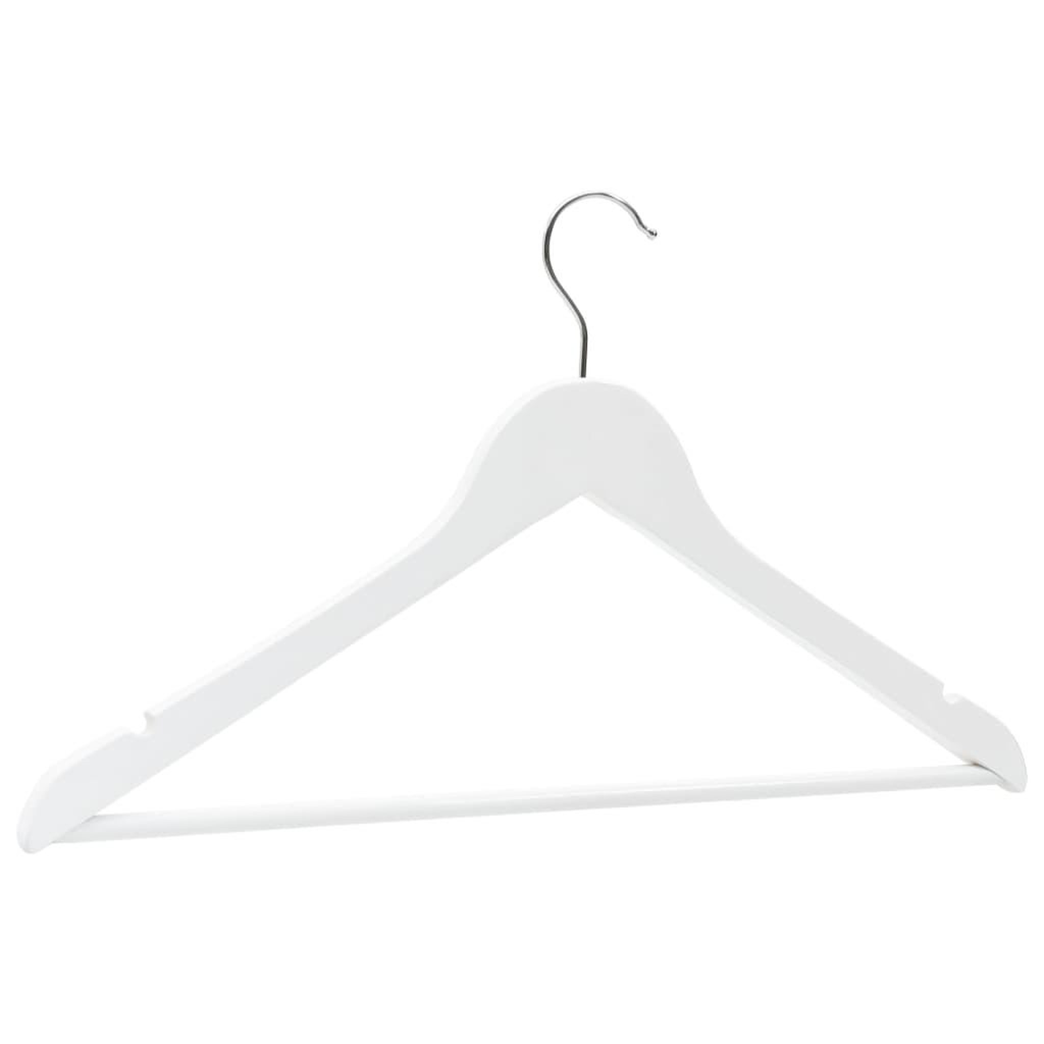 Voir la diapositive 5 : VIDAXL Cintres antiderapants 100 pcs Blanc Bois dur