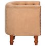 Voir la diapositive 3 : VIDAXL Chaise cabriolet marron cuir veritable bois de manguier massif