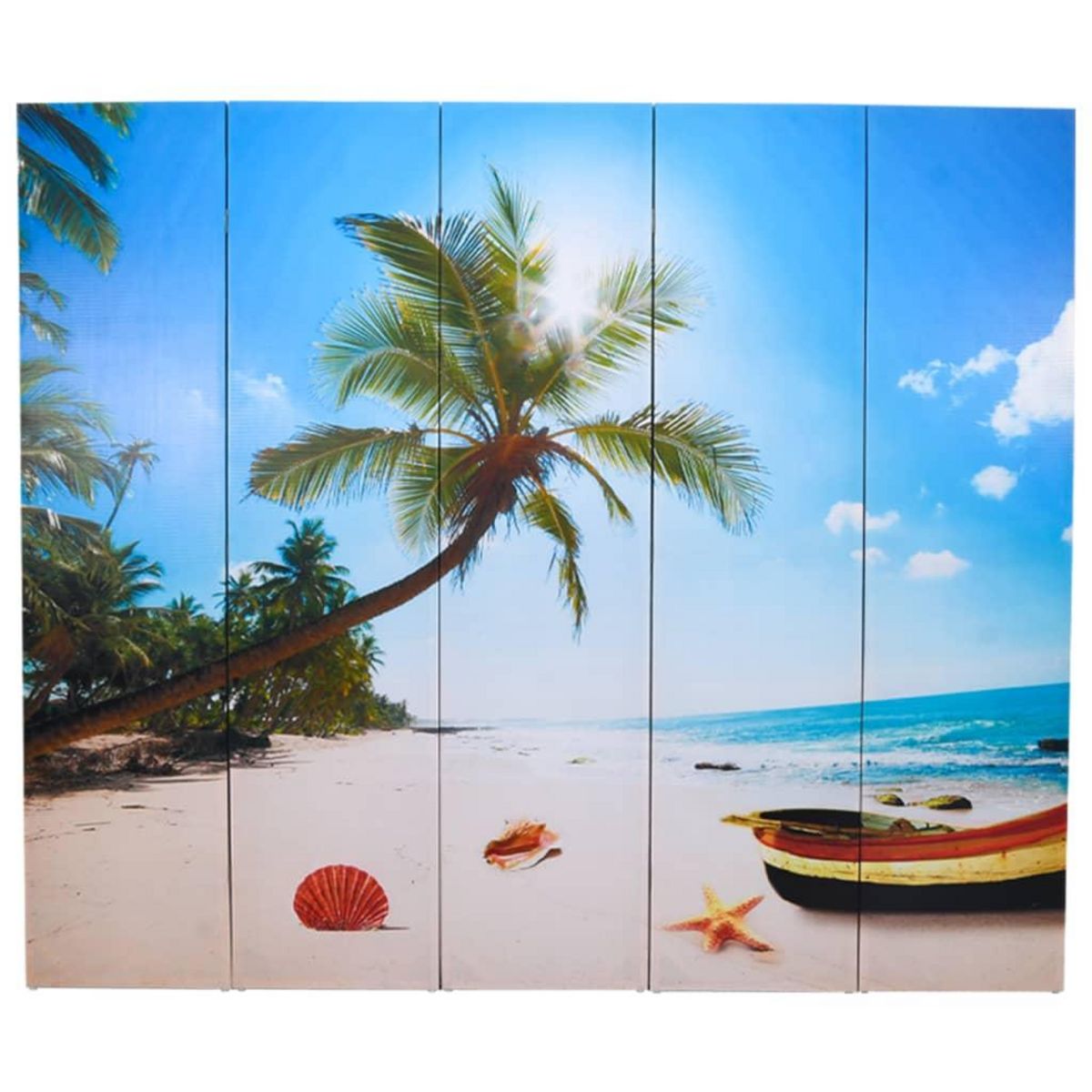 VIDAXL Cloison de separation pliable 200 x 170 cm Plage