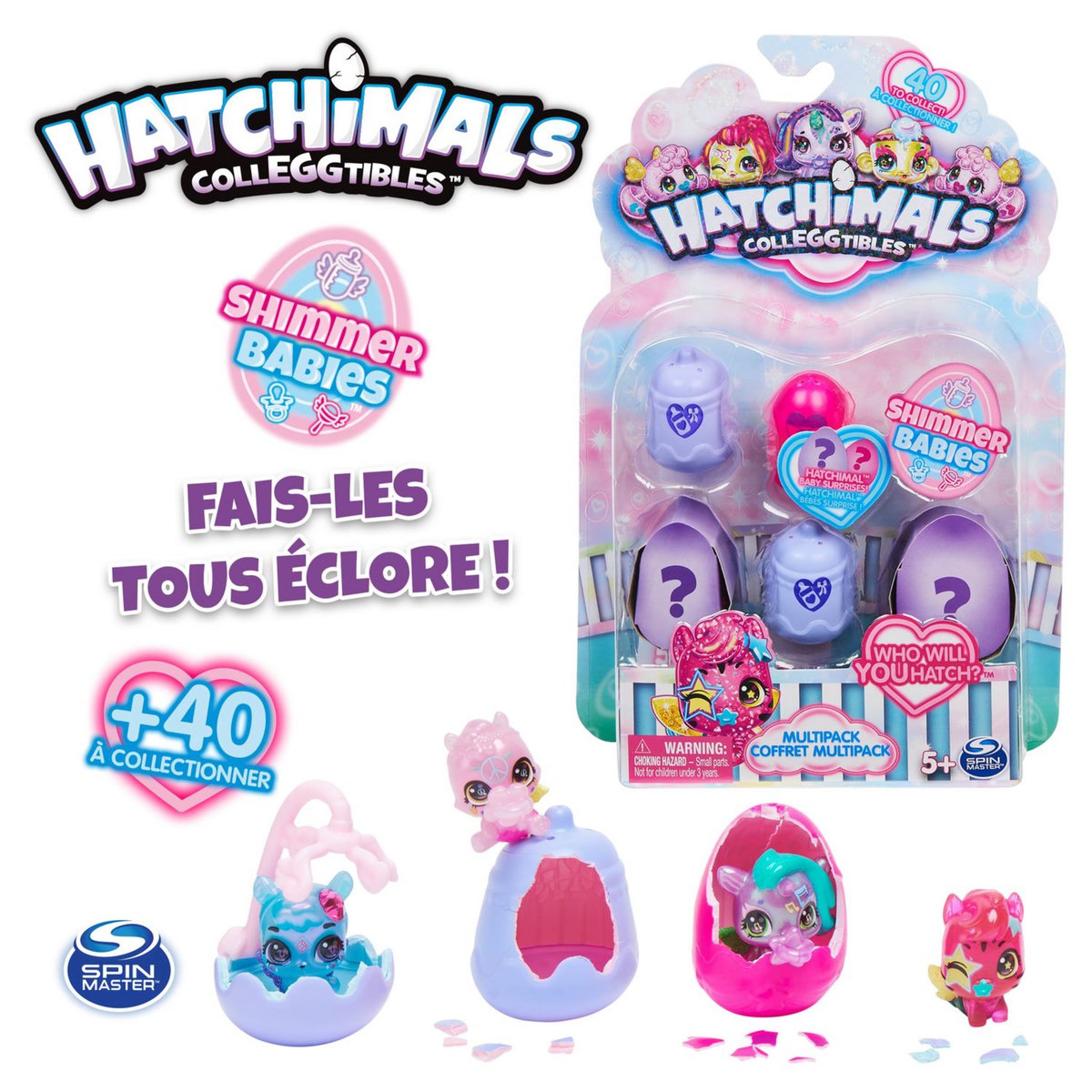 SPIN MASTER Figurine - Coffret multipack 4 Hatchimals saison 10 shimmer Babies