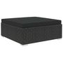 Voir la diapositive 5 : VIDAXL Salon de jardin 8 pcs avec coussins resine tressee noir