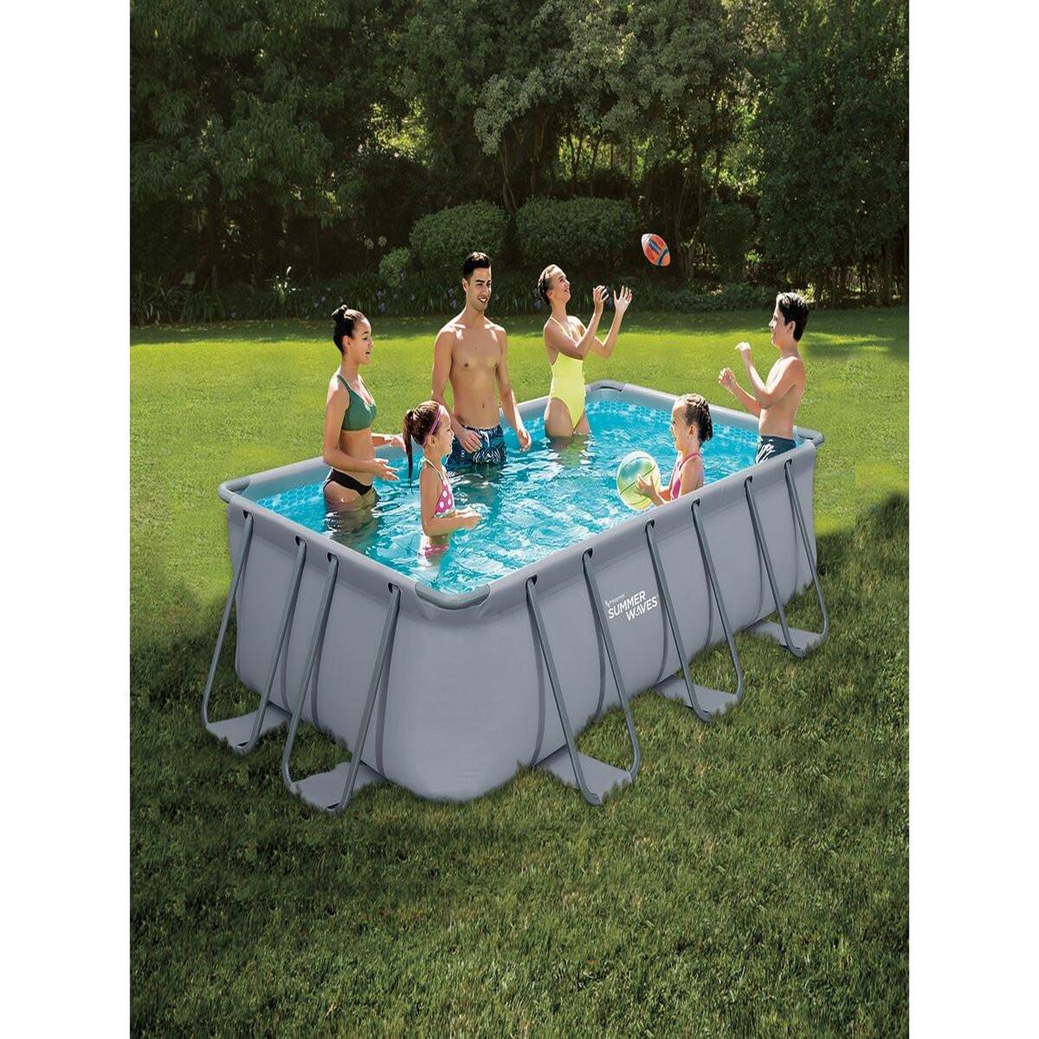 Voir la diapositive 2 : Habitat et Jardin Piscine tubulaire ludo 3 - 5.49 x 2.74 x 1.32 m - filtration 5.29 m3/h