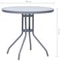 Voir la diapositive 6 : VIDAXL Table de jardin Gris clair 80 cm Acier et verre