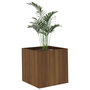 Voir la diapositive 2 : VIDAXL Jardiniere Chene marron 40x40x40 cm Bois d'ingenierie
