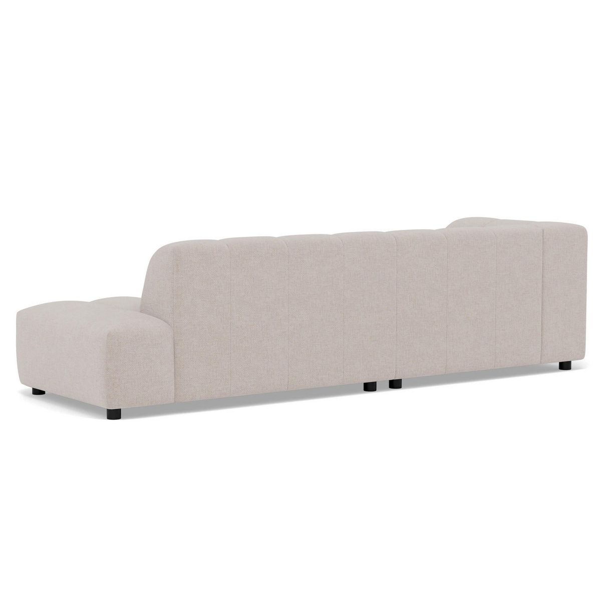 LISA DESIGN Curtis - canapé d'angle gauche 4 places en tissu texturé