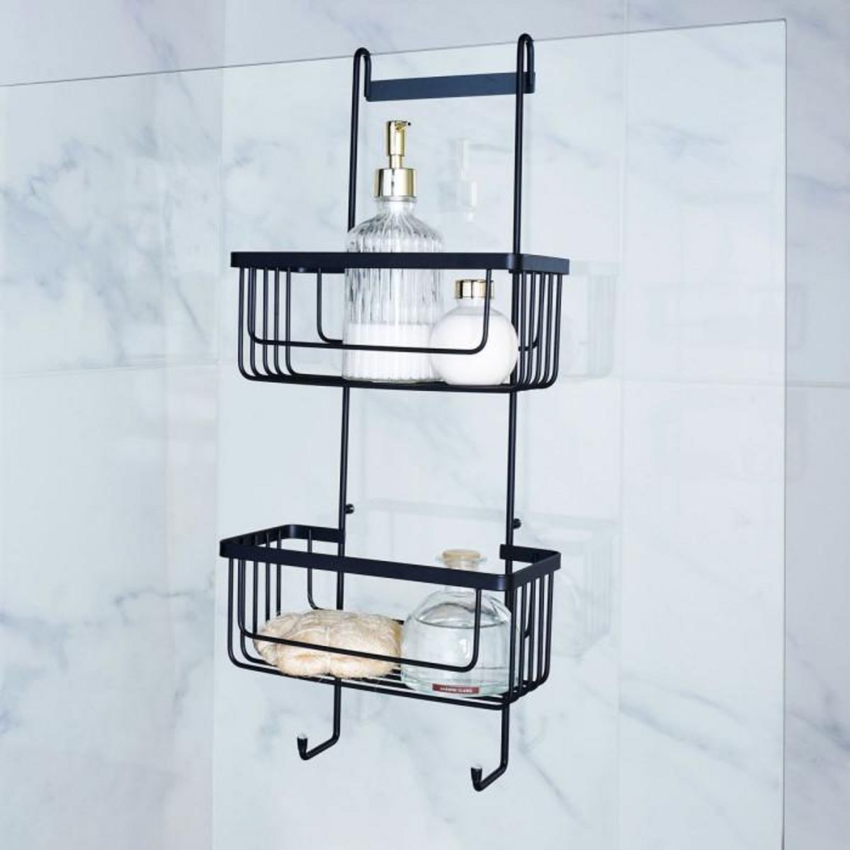 Paris Prix Serviteur de Douche 2 Niveaux  Filaire Premium  60cm Noir