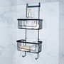 Voir la diapositive 3 : Paris Prix Serviteur de Douche 2 Niveaux  Filaire Premium  60cm Noir