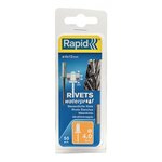 Rapid Lot de 50 rivets aluminium Diam.4 x H.12 mm RAPID
