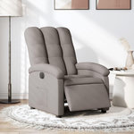 VIDAXL Fauteuil inclinable electrique Taupe Tissu
