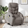 Voir la diapositive 1 : VIDAXL Fauteuil inclinable de massage electrique Taupe Tissu