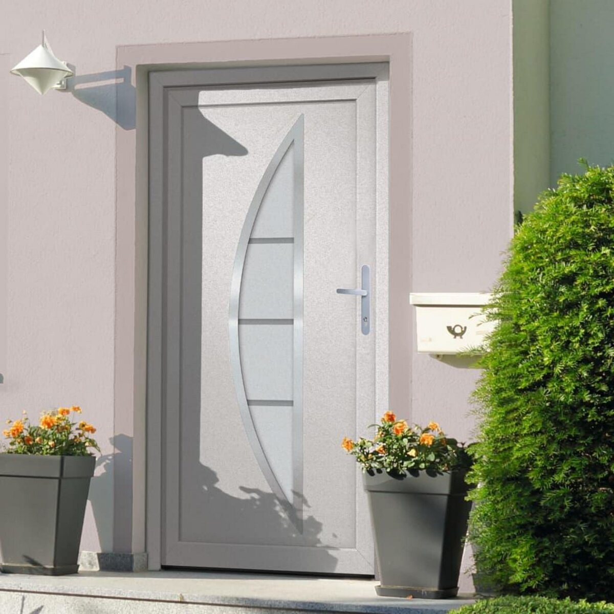 VIDAXL Porte d'entree Blanc 108x208 cm PVC