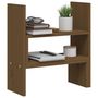 Voir la diapositive 5 : VIDAXL Support de moniteur Marron miel (39 72)x17x43 cm Bois de pin