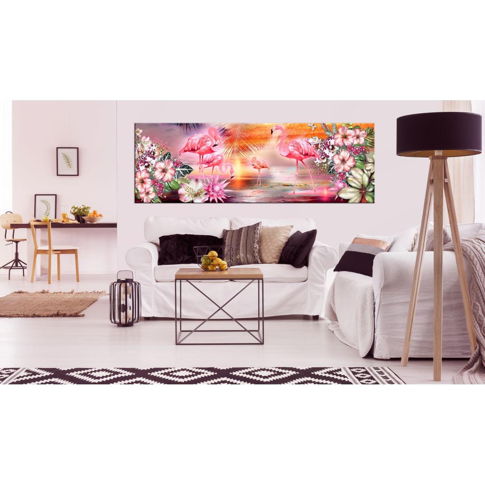 Voir la diapositive 2 : Paris Prix Tableau imprimé  flamingoes land