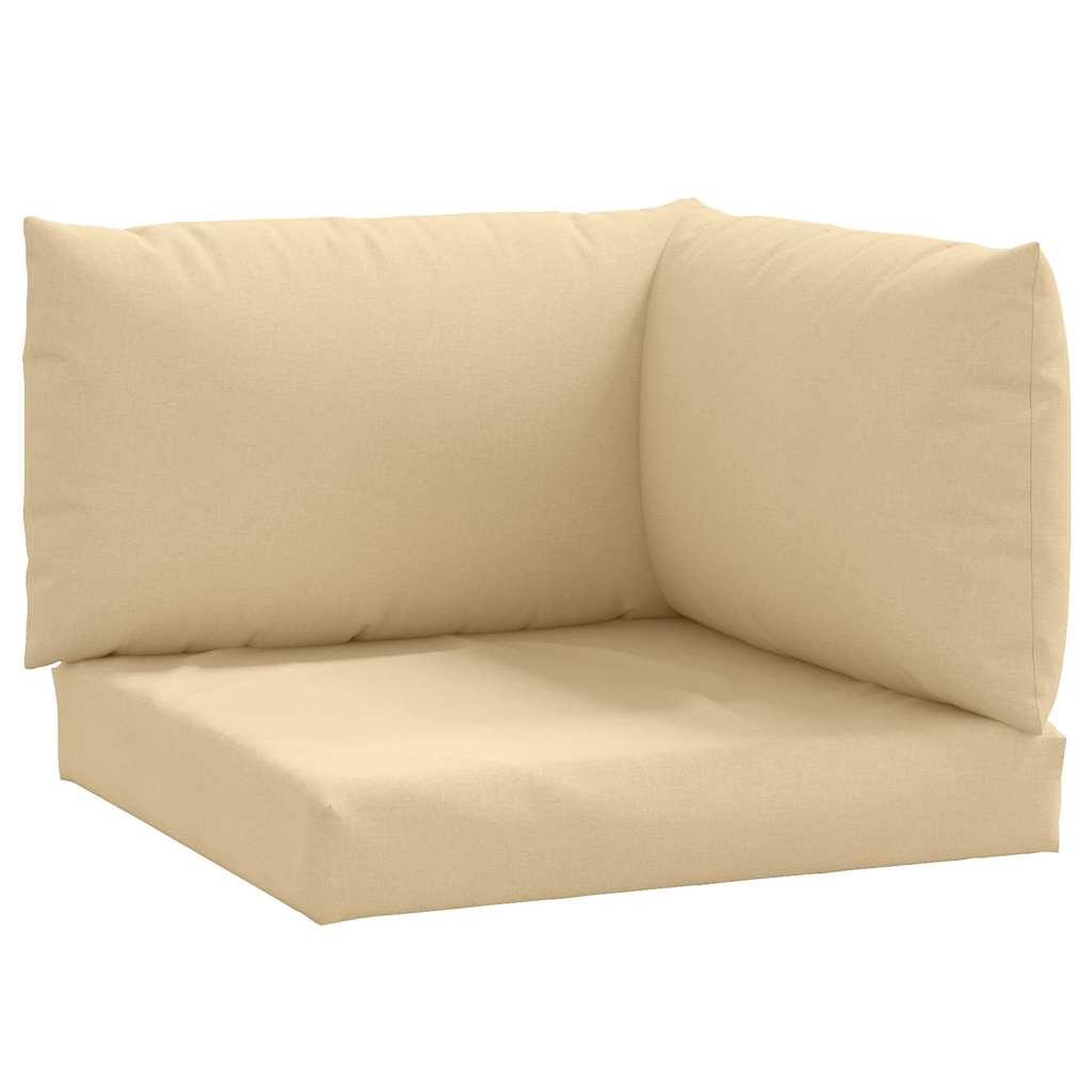 Voir la diapositive 4 : VIDAXL Coussins de palette lot de 3 beige melange tissu