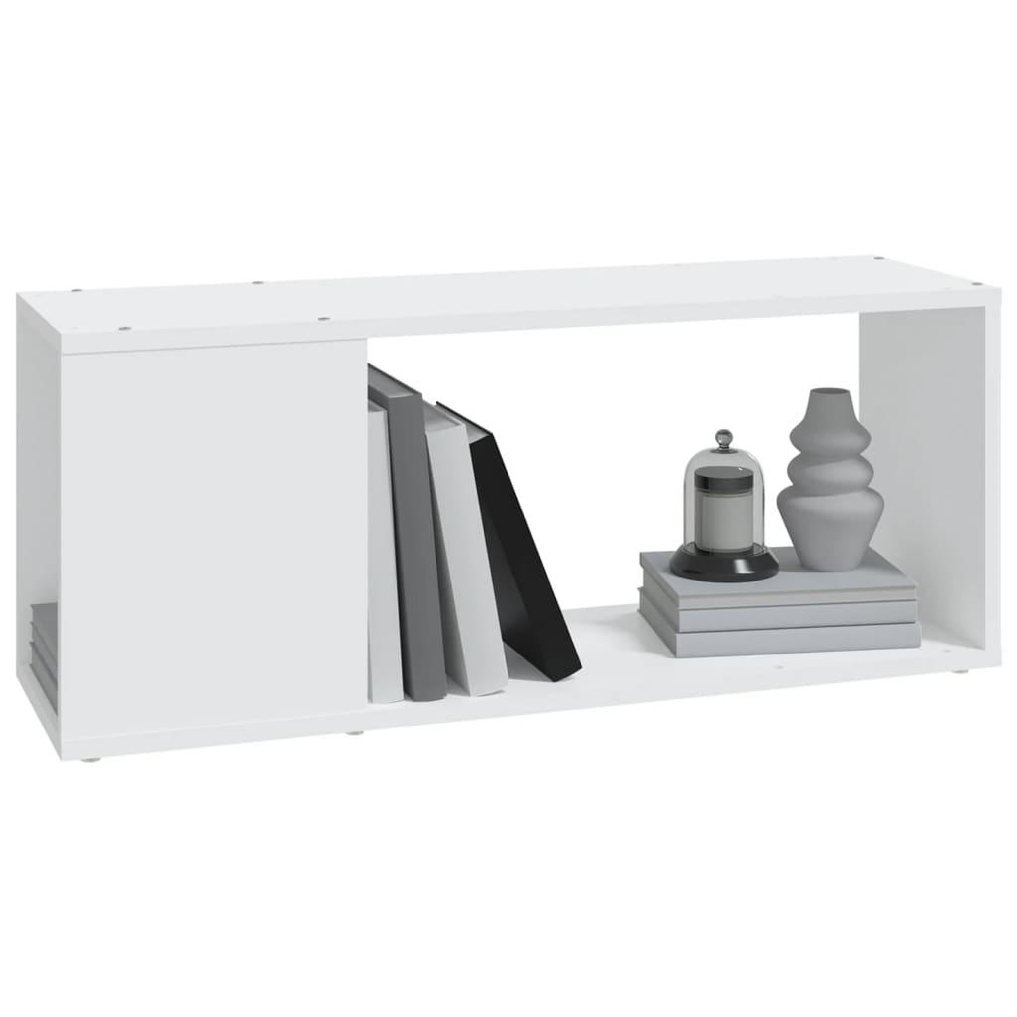 Voir la diapositive 4 : VIDAXL Meuble TV Blanc 80x24x32 cm Bois d'ingenierie