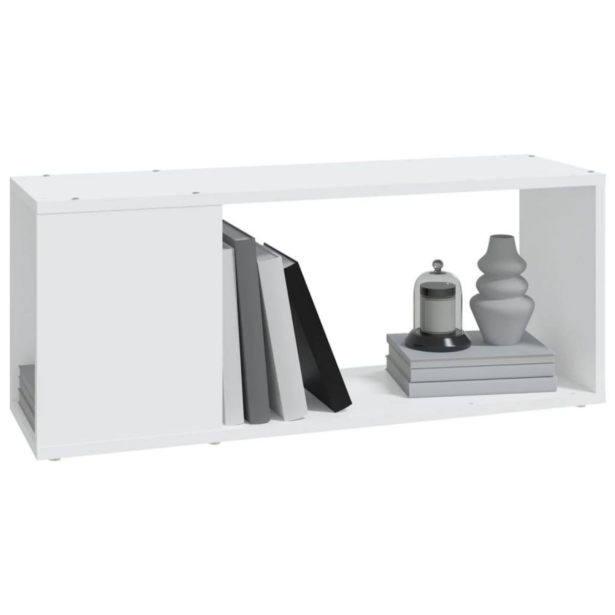 VIDAXL Meuble TV Blanc 80x24x32 cm Bois d'ingenierie