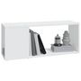 Voir la diapositive 4 : VIDAXL Meuble TV Blanc 80x24x32 cm Bois d'ingenierie