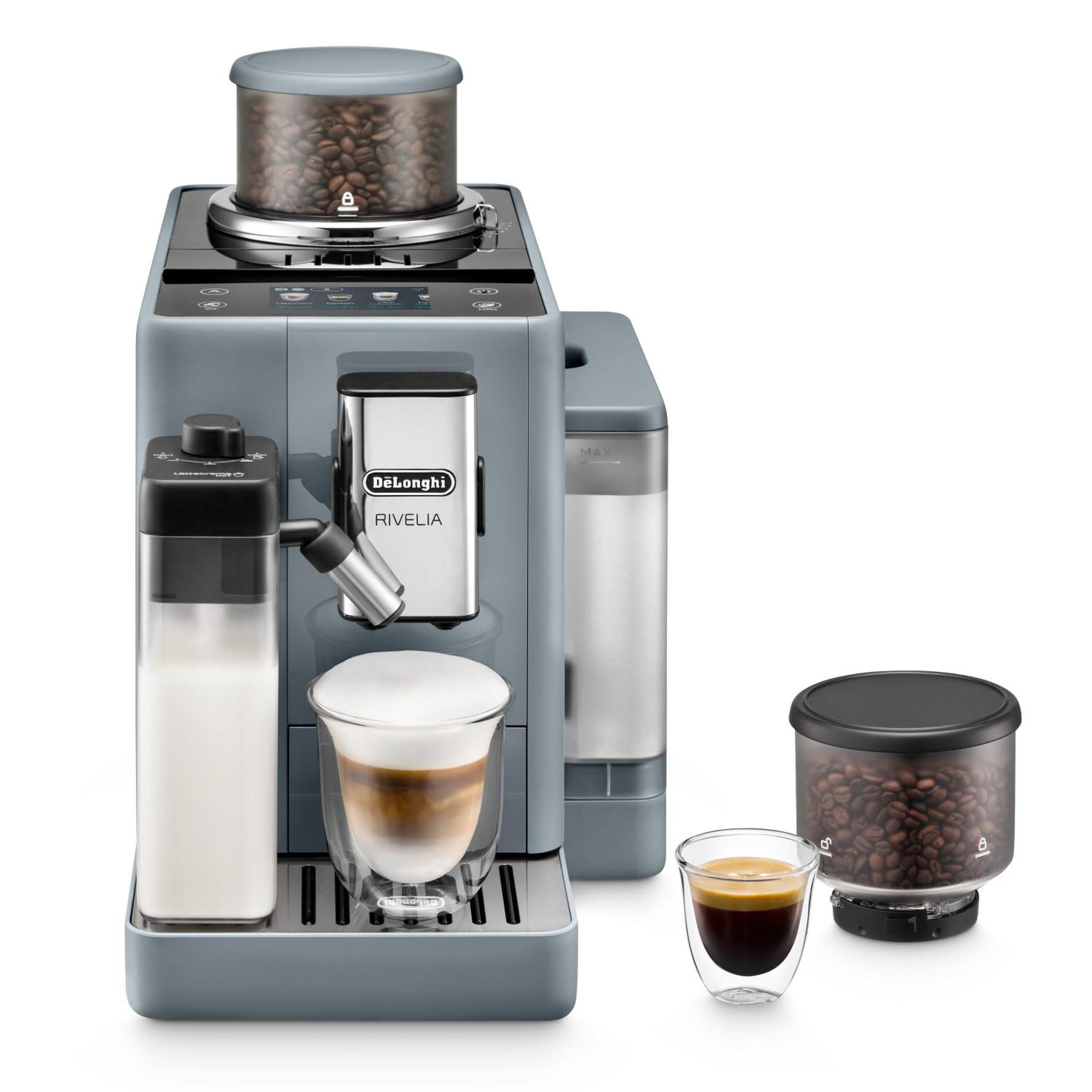 Voir la diapositive 2 : DELONGHI Machine à expresso automatique de longhi rivelia exam440.55.g 1,4 l gris