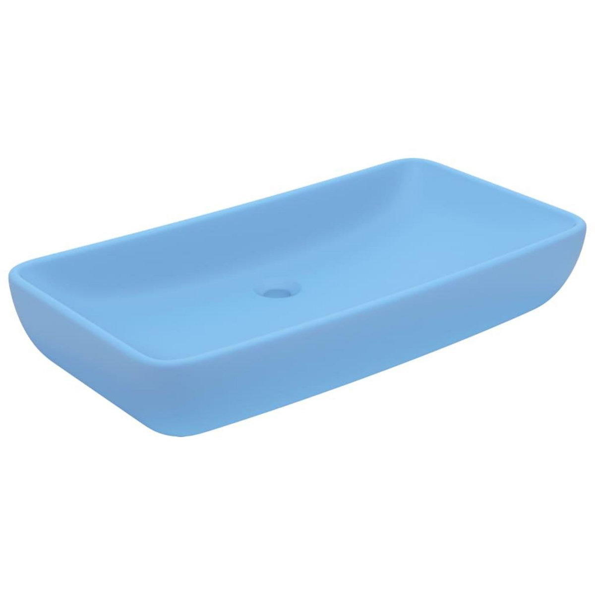 VIDAXL Lavabo de luxe rectangulaire Bleu clair mat 71x38 cm Ceramique