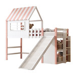 MERAX Lit mezzanine enfant. Coloris disponibles : Rose