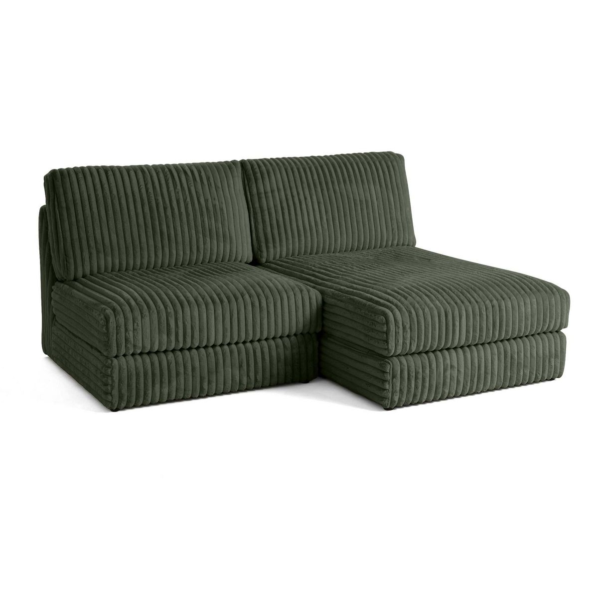 LISA DESIGN Jasper - canapé d'angle modulable 3 places - en fausse fourrure côtelée