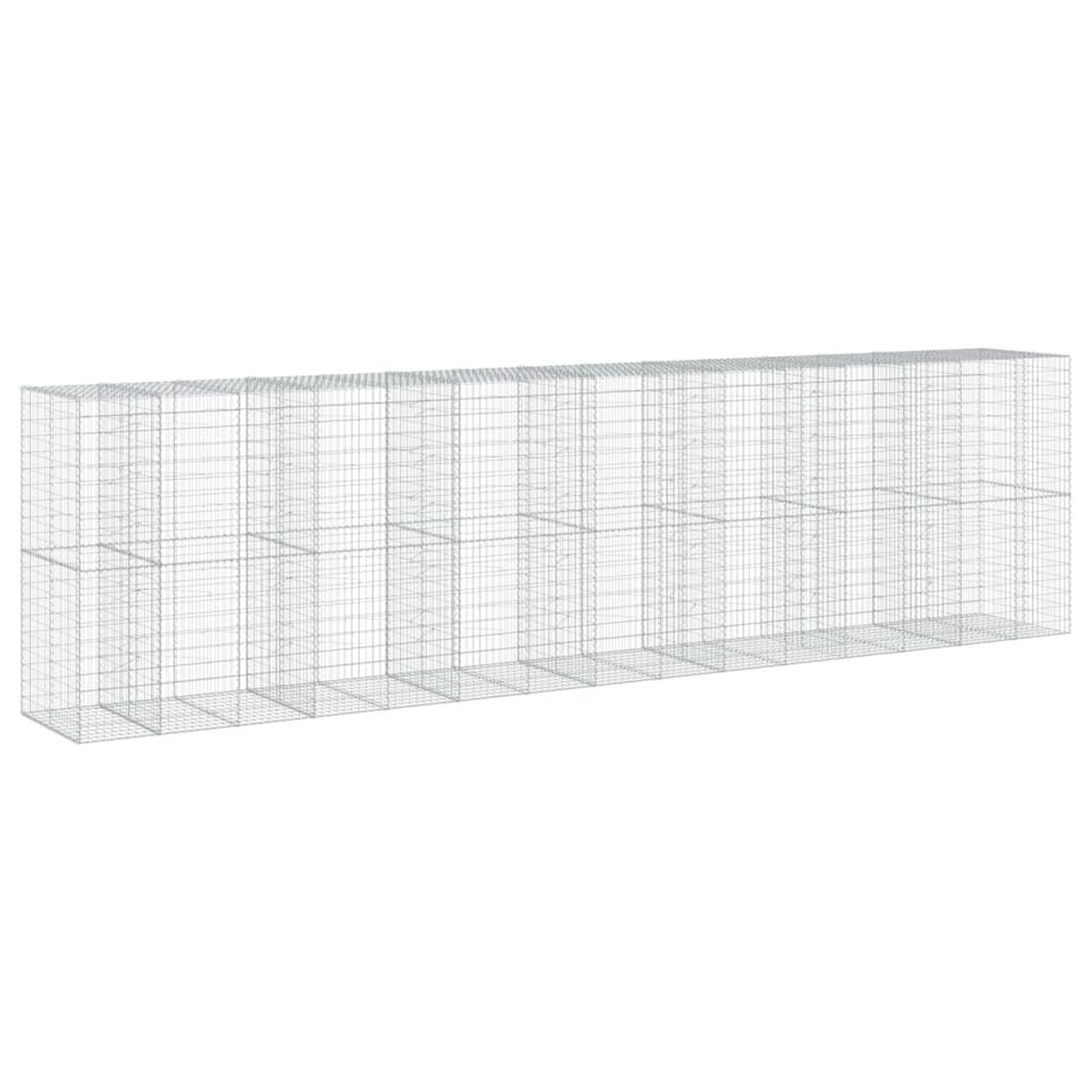 Voir la diapositive 5 : VIDAXL Panier gabion avec couvercle 750x100x200 cm fer galvanise