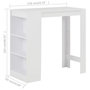 Voir la diapositive 6 : VIDAXL Table de bar avec etagere Blanc 110x50x103 cm