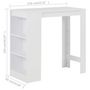 Voir la diapositive 6 : VIDAXL Table de bar avec etagere Blanc 110x50x103 cm