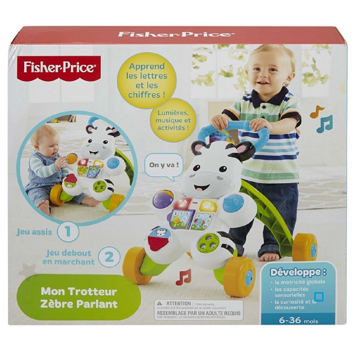 Fisher price Mon trotteur zèbre parlant 