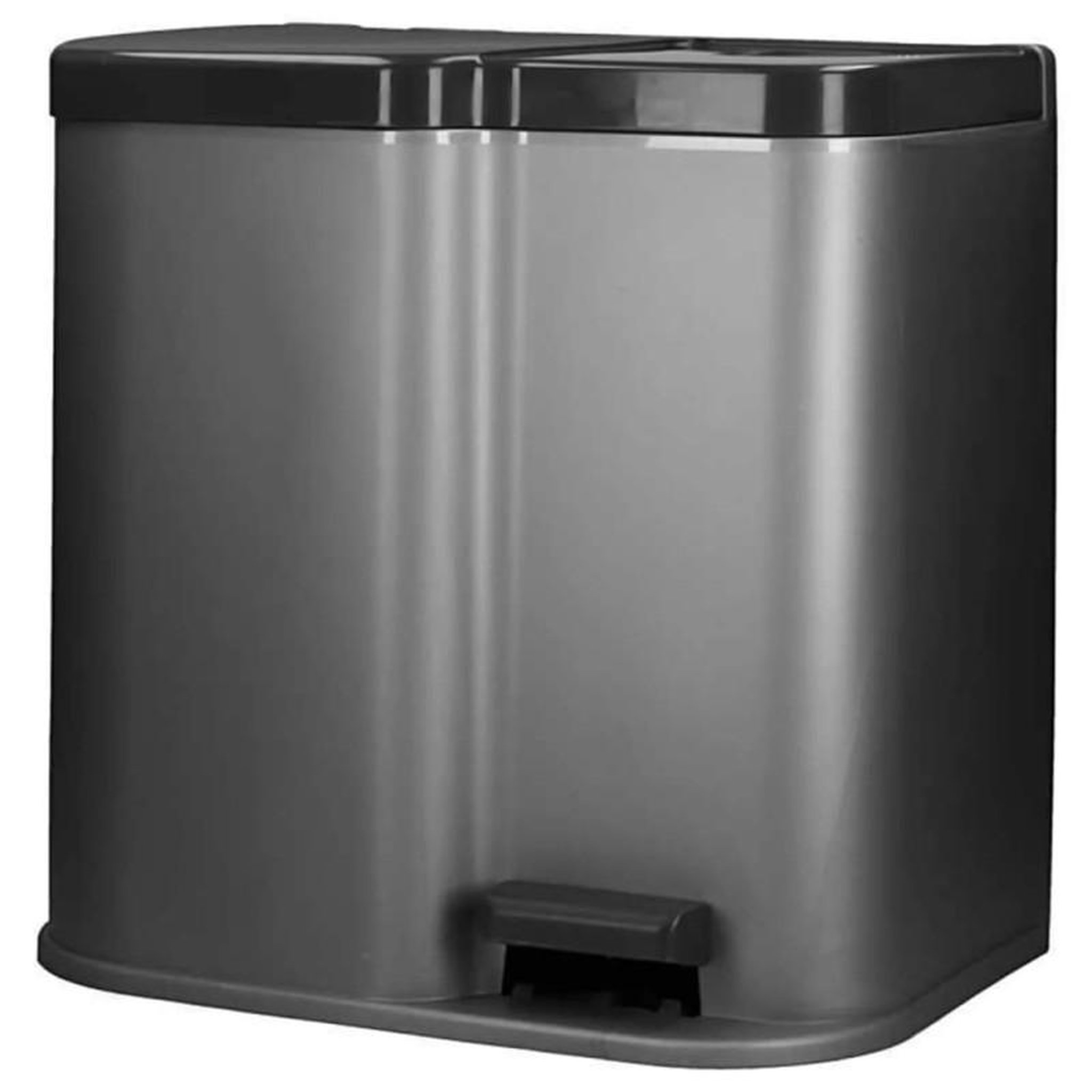 CURVER Curver Poubelle duo à pédale Deco Seaux intérieurs 15 L et 6 L Gris