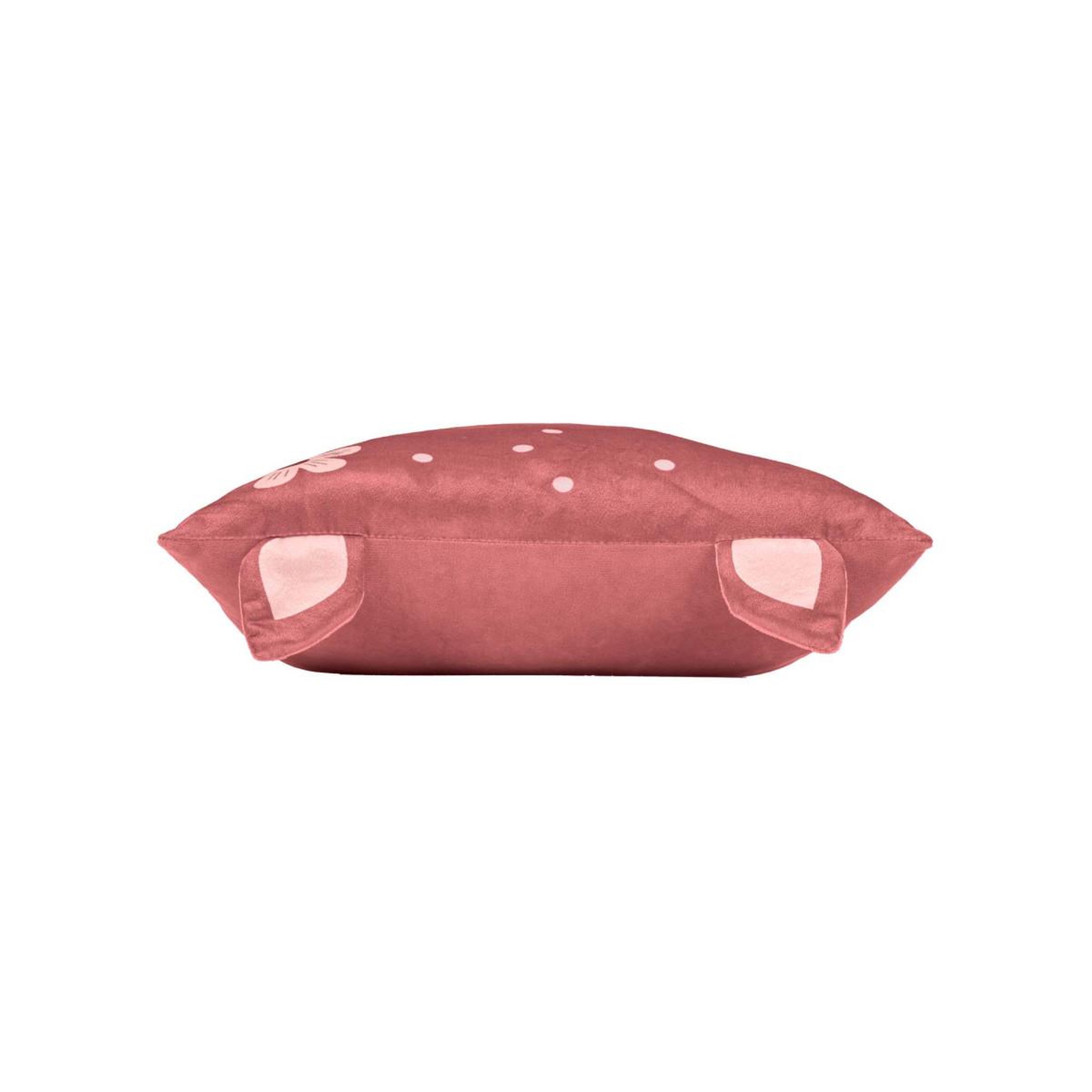 Voir la diapositive 2 : Douceur d'Intérieur Coussin déco enfant en velours  bichette  40x40cm rose