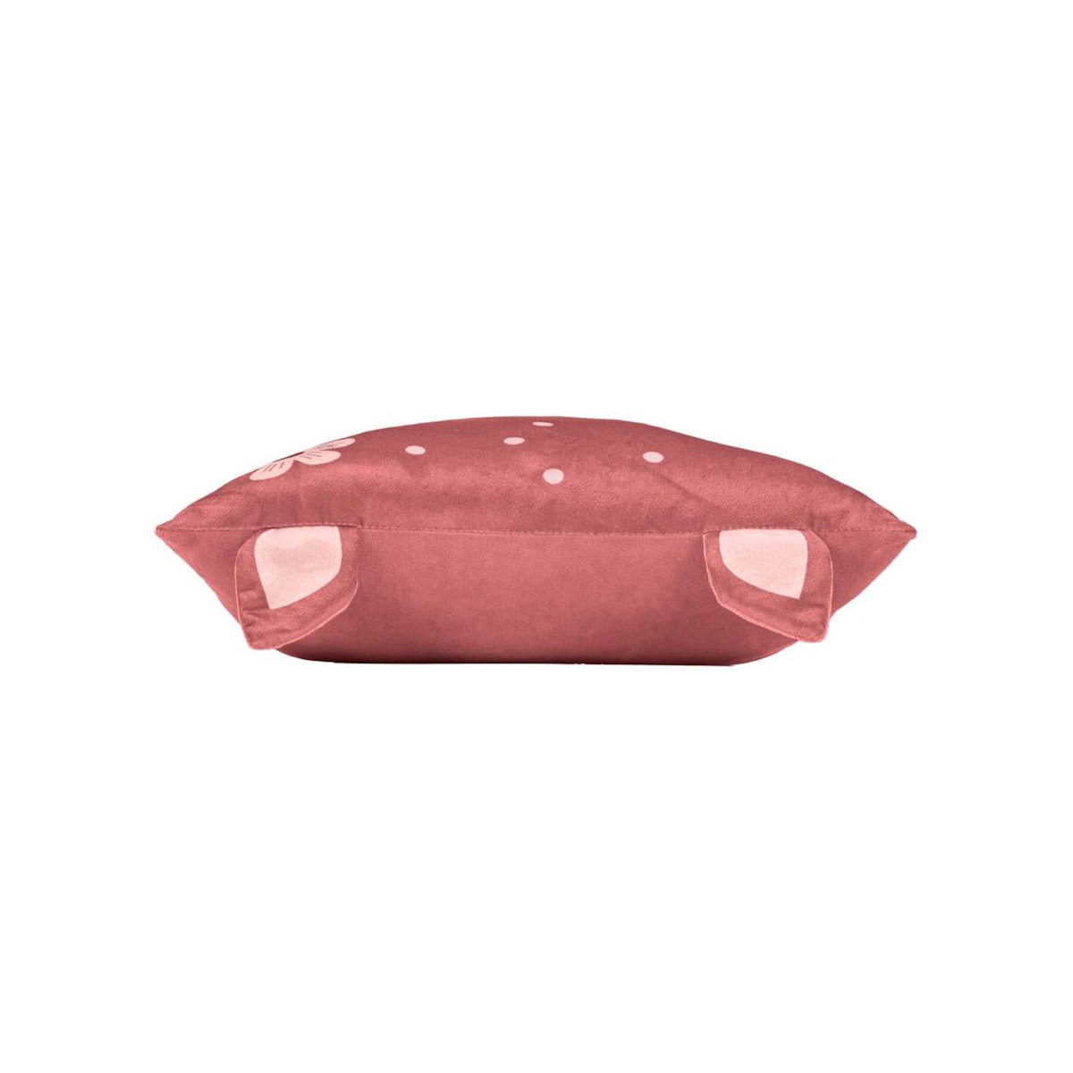 Paris Prix Coussin Déco Enfant en Velours  Bichette  40x40cm Rose