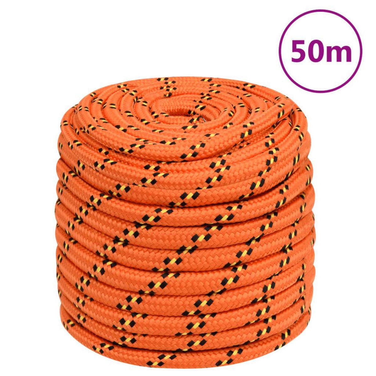 VIDAXL Corde de bateau Orange 18 mm 50 m Polypropylene