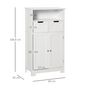 Voir la diapositive 3 : KLEANKIN Meuble bas de salle de bain multi-rangements grande niche 2 tiroirs placard double porte avec étagère MDF blanc