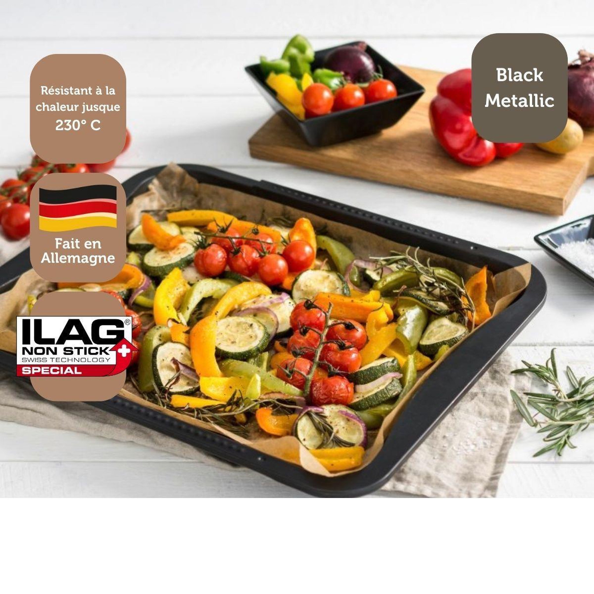 Voir la diapositive 2 : ZENKER Set de 4 ustensiles de pâtisserie moule à gâteaux 2 bols et spatule pâtisserie black mettallic black mettallic zenker  black mettallic
