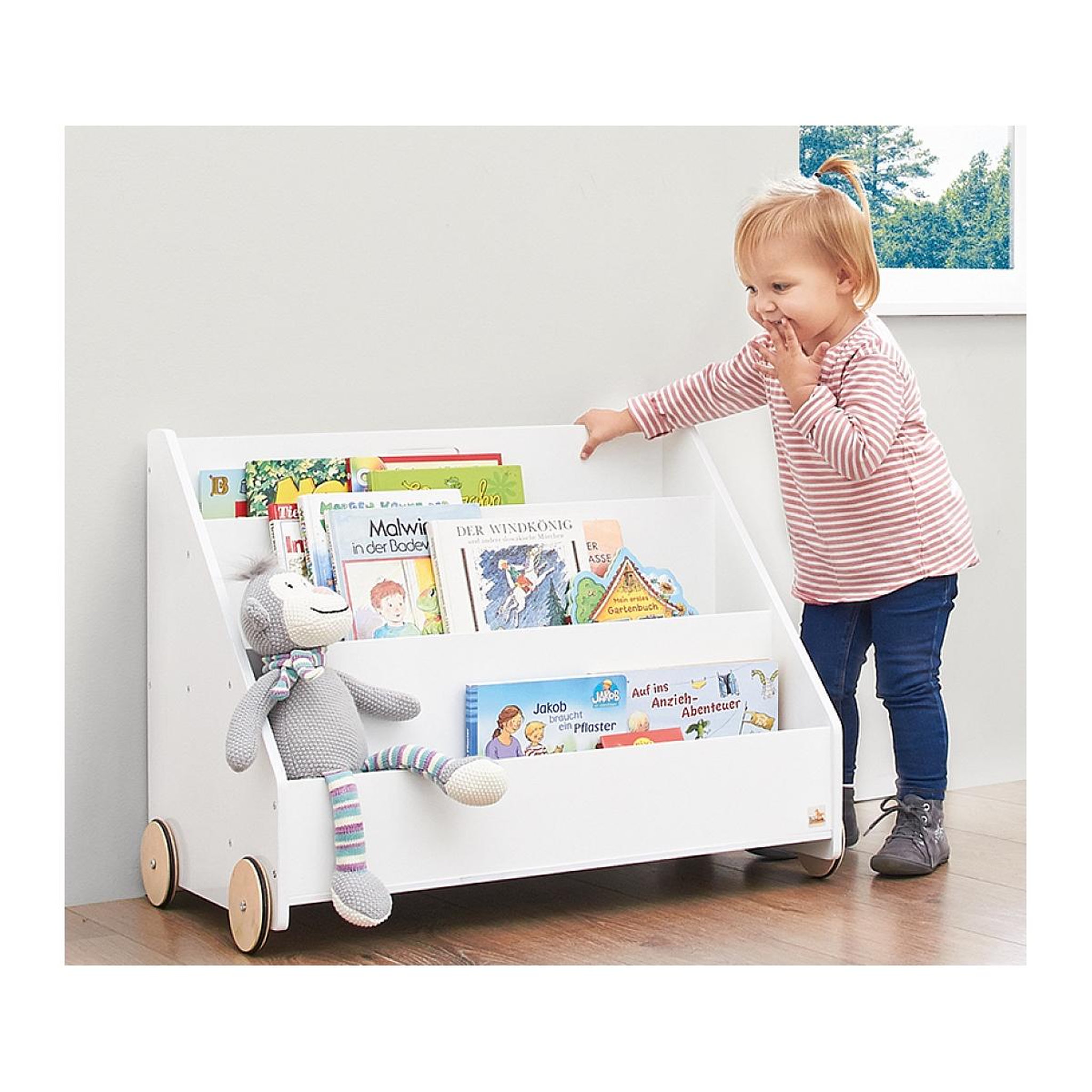 Voir la diapositive 2 : Pinolino Bibliotheque pour enfant a roulettes Lasse