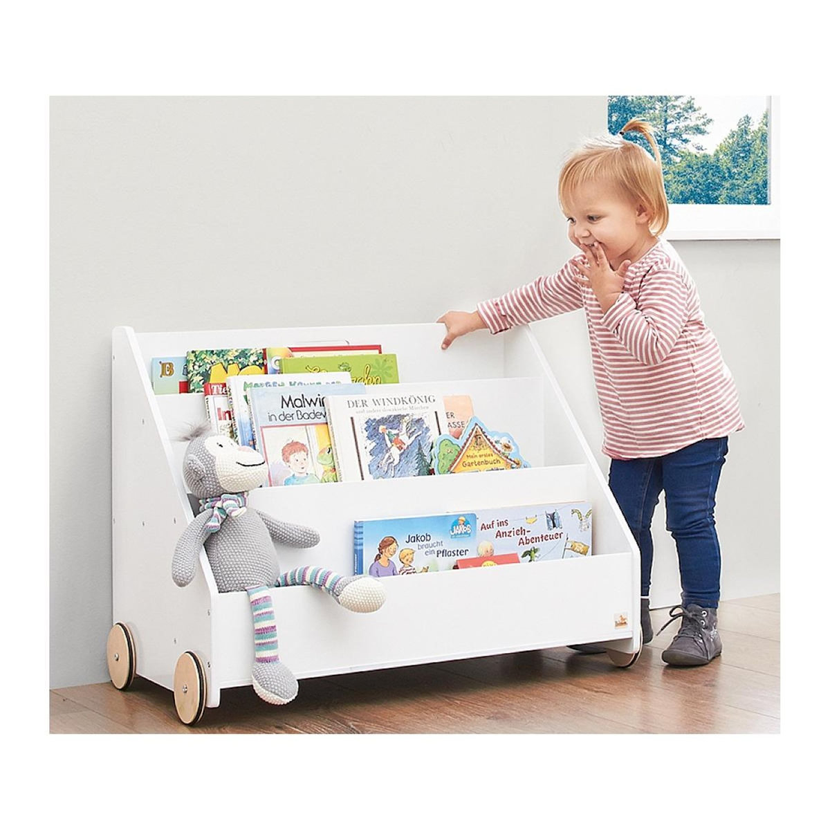 Pinolino Bibliotheque pour enfant a roulettes Lasse