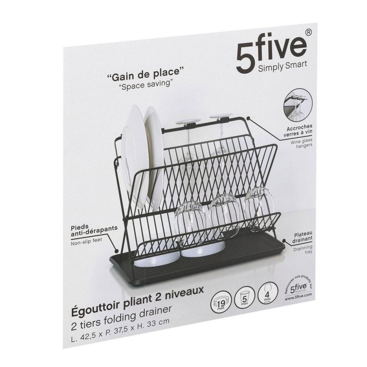 ATMOSPHERA Égouttoir à vaisselle 2 niveaux métal