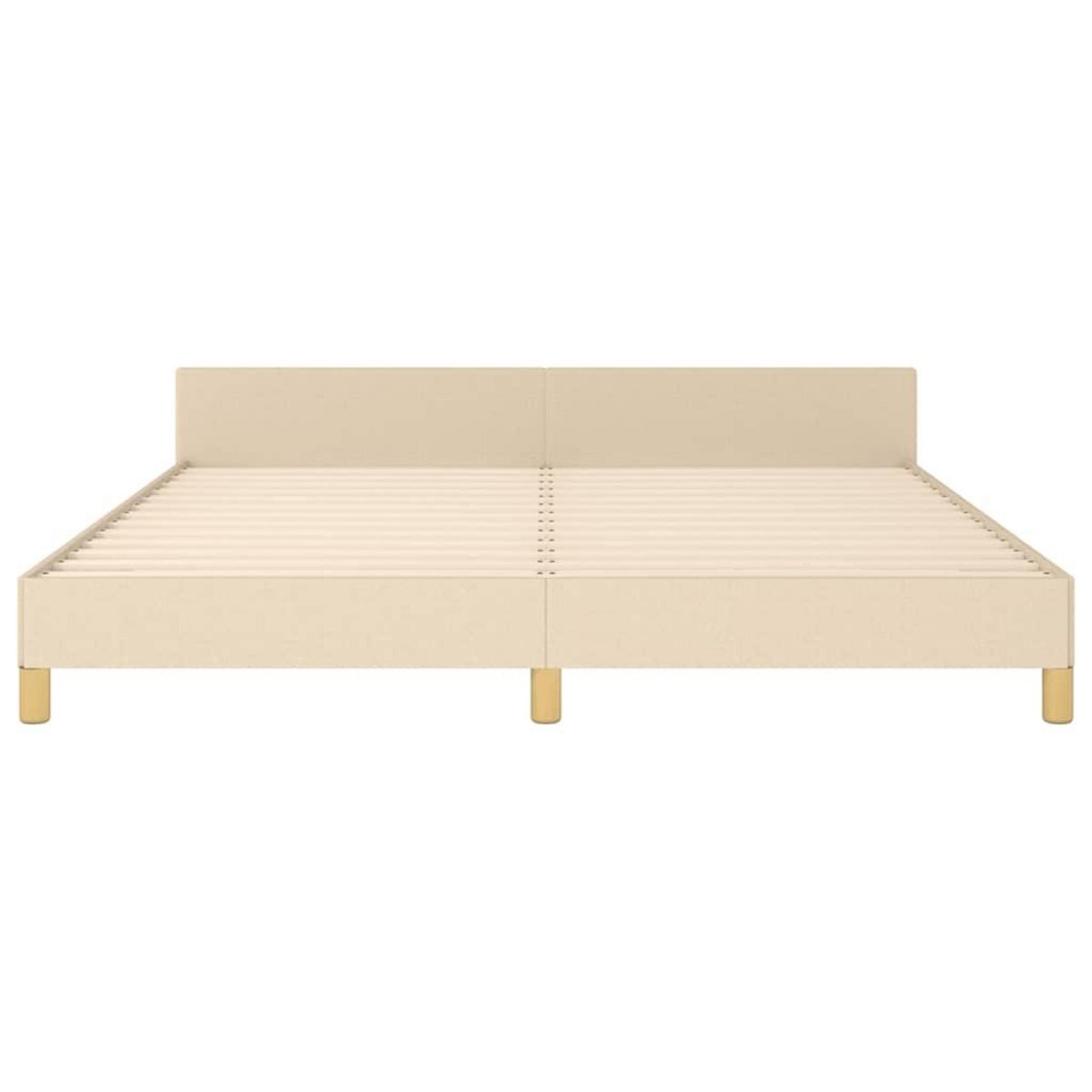 VIDAXL Cadre de lit sans matelas creme 160x200 cm tissu