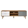 Voir la diapositive 4 : VIDAXL Meuble TV MOLDE Marron 158x40x49 cm Bois de pin massif