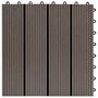 Voir la diapositive 5 : VIDAXL Carreau de terrasse 11 pcs WPC 30 x 30 cm 1 m^2 Marron fonce