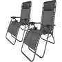 Voir la diapositive 4 : Habitat et Jardin Lot de 2 fauteuils de jardin inclinable zéro gravité avec coussin matelassé  Sintra  - Noir