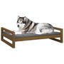 Voir la diapositive 4 : VIDAXL Lit pour chien Marron miel 105,5x75,5x28 cm Bois de pin solide