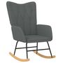Voir la diapositive 2 : VIDAXL Chaise a bascule Gris fonce Tissu