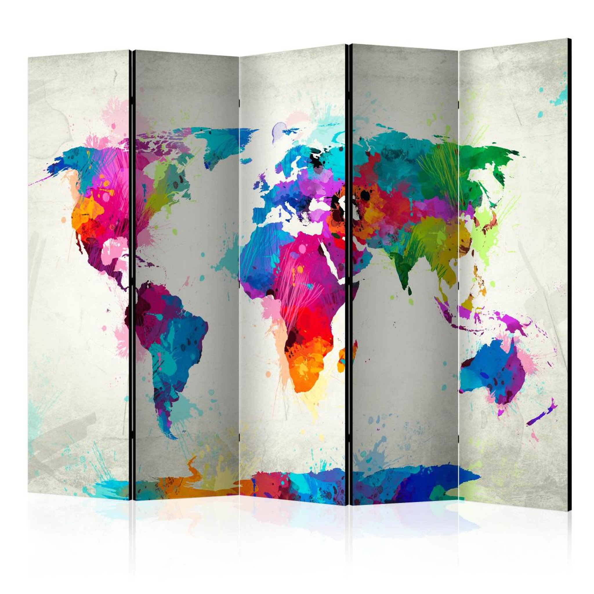 Paris Prix Paravent 5 volets  the map of happiness  172x225cm