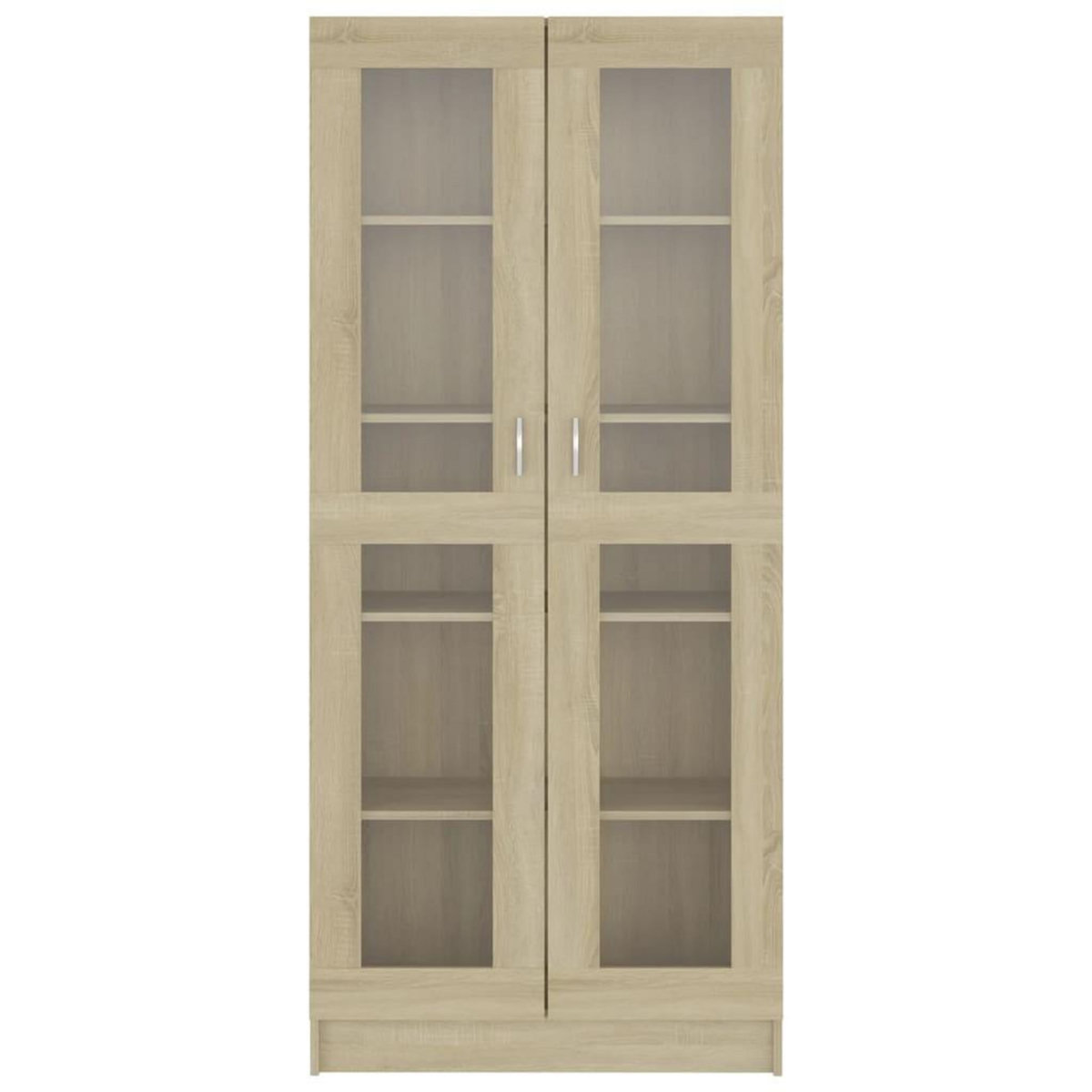 VIDAXL Armoire vitrine Chene sonoma 82,5x30,5x185,5 cm Bois ingenierie