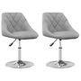 Voir la diapositive 2 : VIDAXL Chaises pivotantes a manger lot de 2 Gris clair Velours