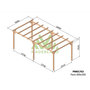 Voir la diapositive 2 : JARDIDECO Pergola massive en bois Paris 600 x 300 cm - Maderland