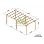 Voir la diapositive 2 : JARDIDECO Pergola massive en bois Paris 600 x 300 cm - Maderland